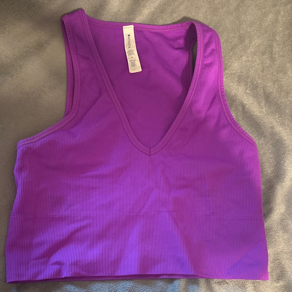 Athleta Wild Fable Purple Crop Top - Picture 2 of 3